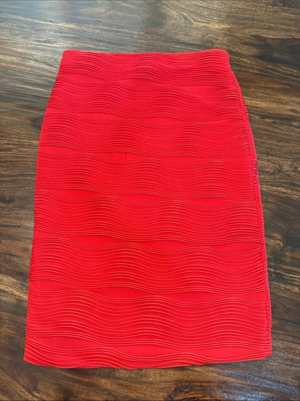 Brat Star Textured Midi Skirt Red XL Like New